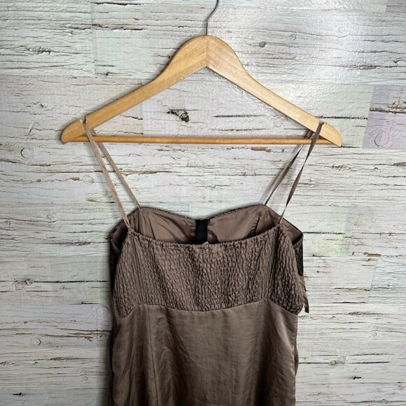 Bcbgeneration  strapless dress lace brown black bcbg size 10 - Picture 10 of 11